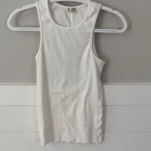 Free people ivory ribbed tank